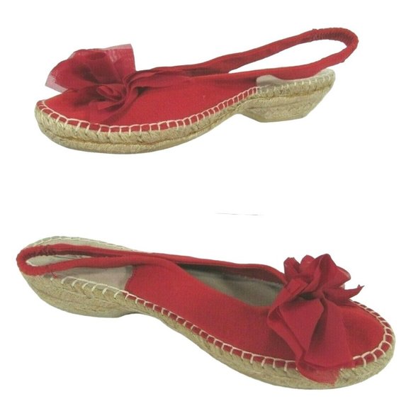 Cliffs By White Mountain Cheerful Espadrille Sandals with Bow Sling back Size 8M - Picture 3 of 8